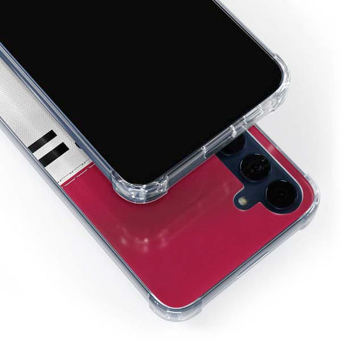 NFL San Francisco 49ers White Striped Galaxy A35 5G Clear Case